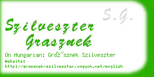 szilveszter grasznek business card